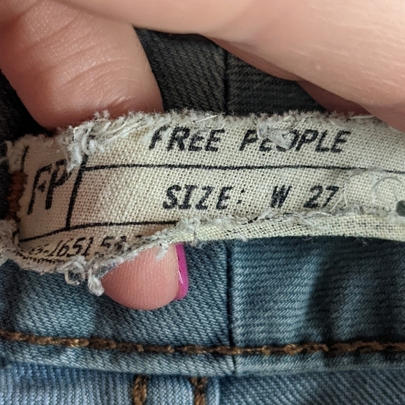 𝅺RARE Free People Light Aqua Skinny Jeans 27 - Picture 8 of 10